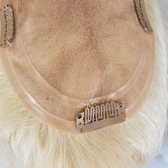 16″ Human Hair Topper Hair Piece for Women #613 - Picture 6 of 7